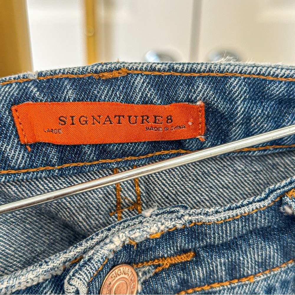 Signature Blue Denim Mini Skirt with Camouflage Pockets - Picture 4 of 4